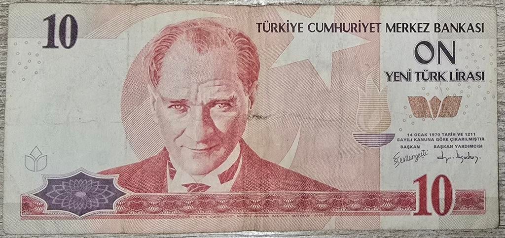 Turkije 10 lira, Ophalen, Overige landen