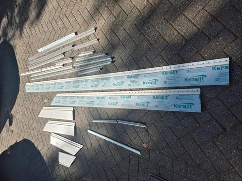 Keralit sponningdelen 143 mm wit classic nerf en profielen, Doe-het-zelf en Verbouw, Platen en Panelen, Zo goed als nieuw, Overige materialen