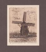 Ets met molen De Hommel Haarlem  incl verzendkosten, Antiek en Kunst, Verzenden