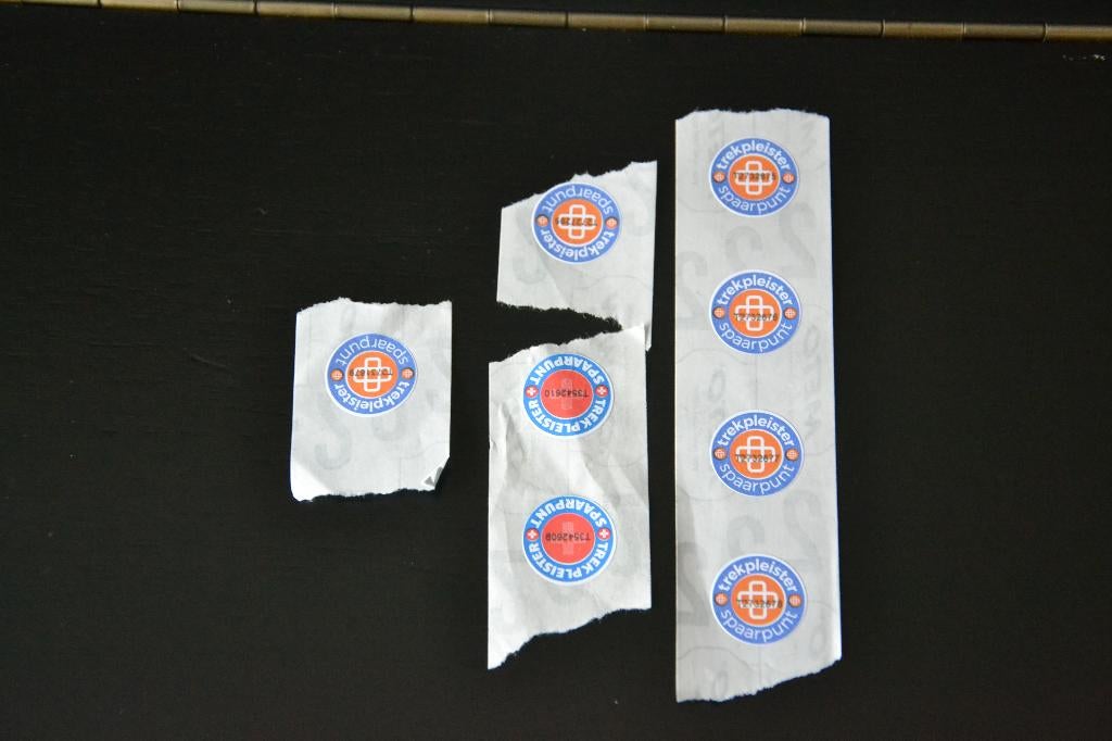 Trekpleister zegels, 8x, Ophalen of Verzenden, Winkel, Super of Benzinepomp, Zegels, Bonnen of Punten