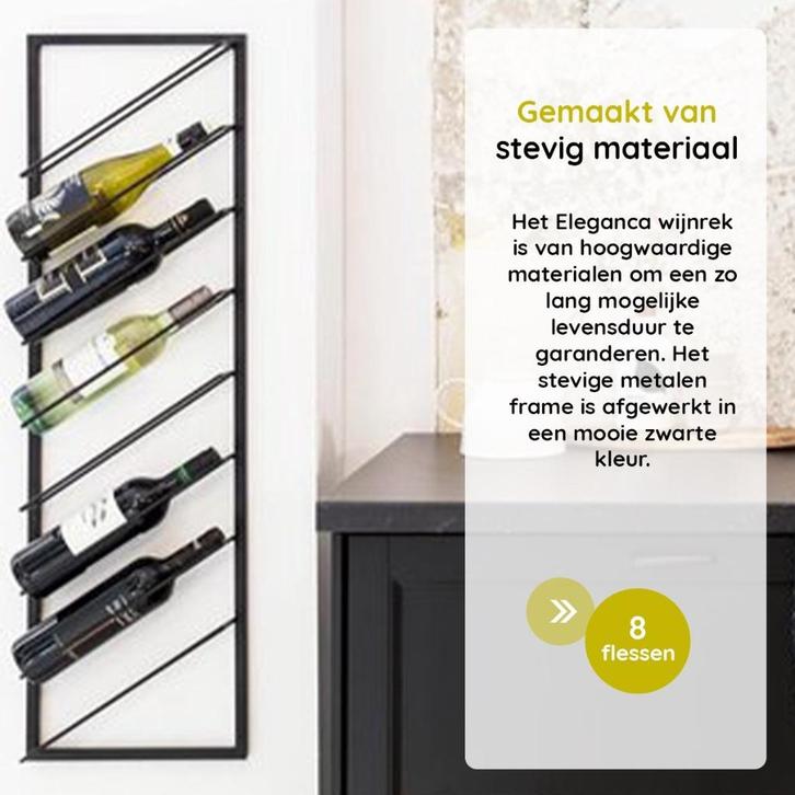 Eleganca Wijnrek nieuw, Huis en Inrichting, Woonaccessoires | Wijnrekken, Nieuw, Minder dan 50 cm, Metaal, Minder dan 5 flessen