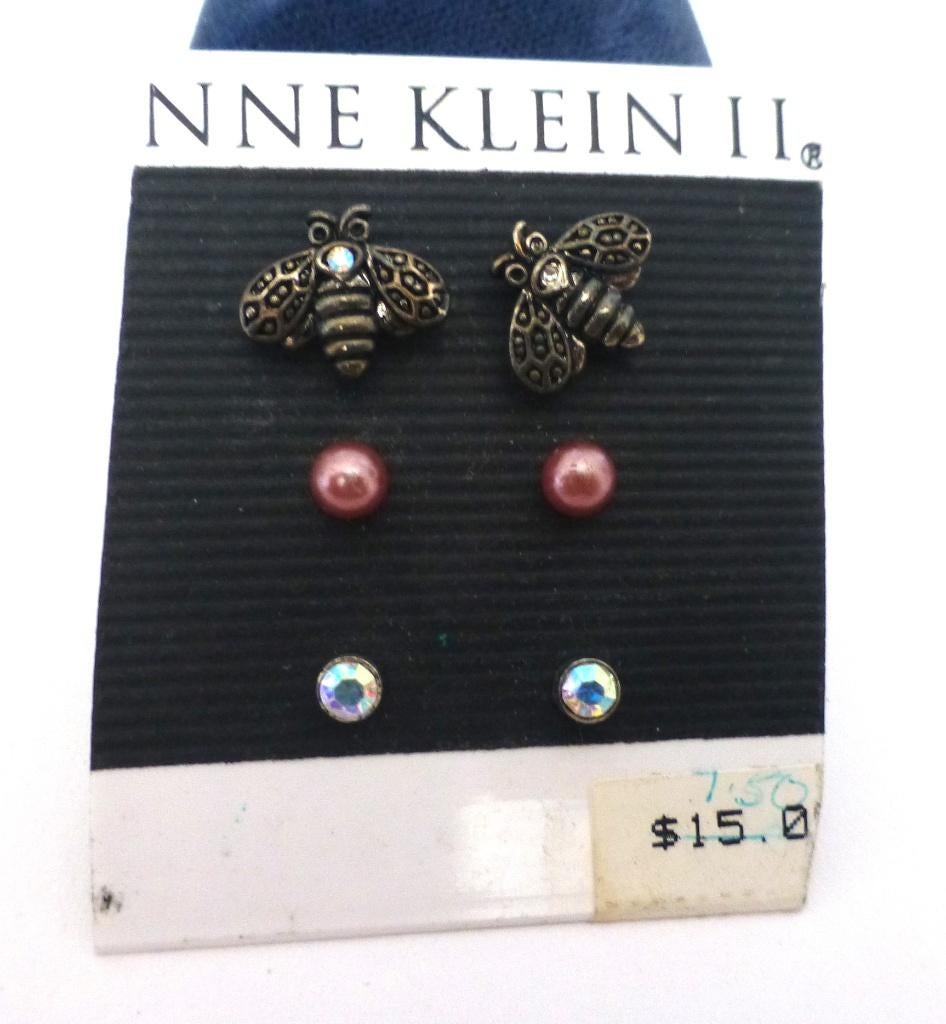 Drie paar oorbelletjes van Anne Klein, Verzenden, Nieuw, Overige materialen, Knopjes of Stekers