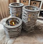 *NIEUW* ROTAN WINDLICHTEN 40,- EURO + KAARSEN VASTE PRIJS, Ophalen of Verzenden, Nieuw, Overige materialen, Minder dan 25 cm