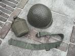 Koppelriem, veldfles en helm van de Koninklijke Landmacht, Verzamelen, Ophalen of Verzenden, Landmacht, Nederland, Helm of Baret