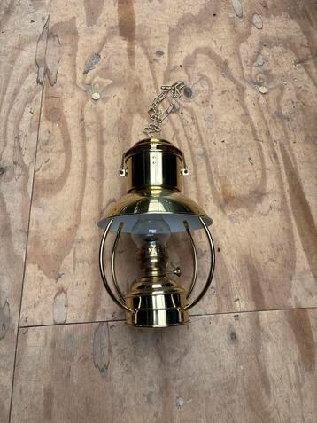 Messing olie / hanglamp in scheepslamp stijl beschikbaar voor biedingen