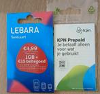 Lebara & KPN Prepaid Simkaarten 100 STUKS, Telecommunicatie, Prepaidkaarten en Simkaarten, Ophalen of Verzenden, Nieuw, KPN, Simkaart