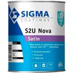 S2U Nova Satin 18 x 1 liter nieuw, Doe-het-zelf en Verbouw, Verf, Beits en Lak, Ophalen of Verzenden, Nieuw, Wit, Lak
