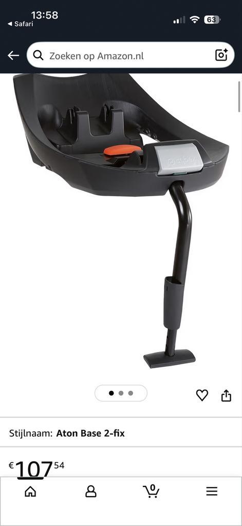 Cybex Aton Base 2-Fix ISOFIX Autostoelbasis - Zwart, Kinderen en Baby's, Autostoeltjes, Gebruikt, Overige merken, 0 t/m 13 kg