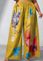 Broek Alana Geel (44-52), Verzenden, Nieuw, Geel, Broek of Spijkerbroek