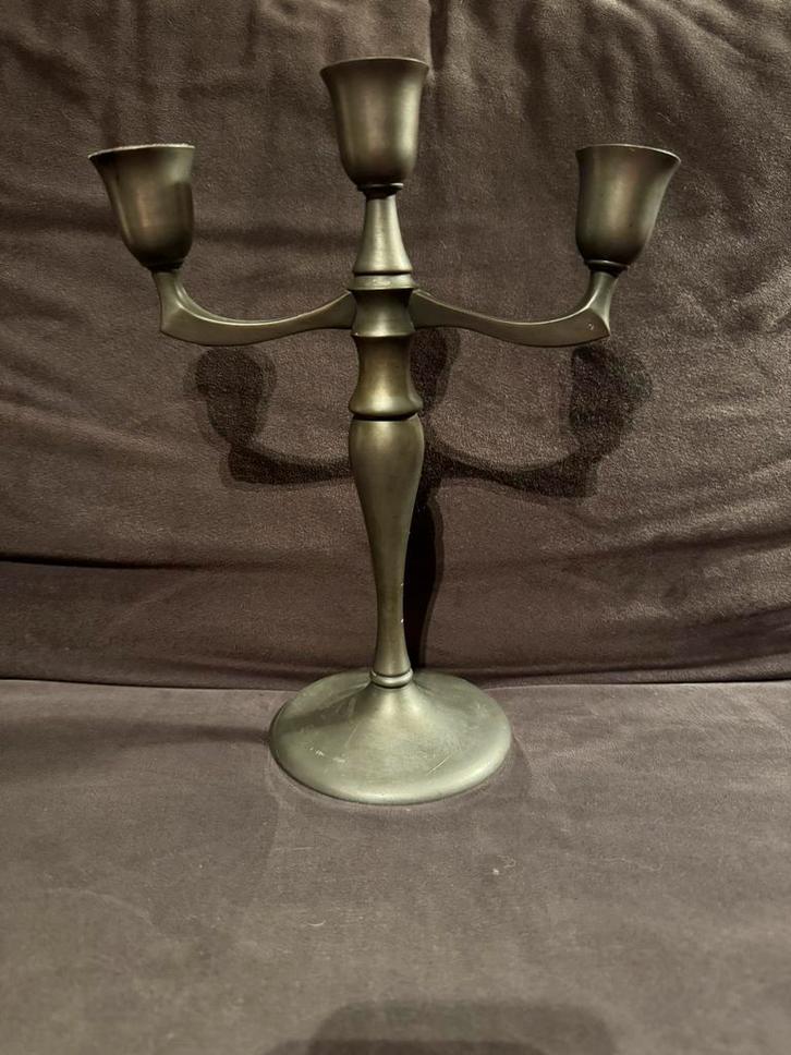 Kandelaar - tin - 3 armen - Royal Holland Pewter Daalderop, Antiek en Kunst, Antiek | Tin, Ophalen of Verzenden