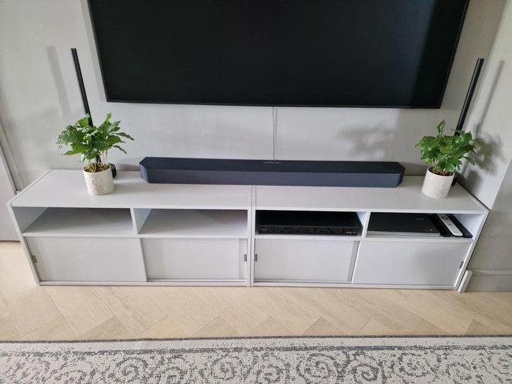 tv meubel lichtgrijs grijs, Huis en Inrichting, Kasten | Televisiemeubels, Zo goed als nieuw, Minder dan 100 cm, 25 tot 50 cm