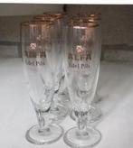 1 doosje á 6 glazen op voet Alfa Bier., Verzamelen, Ophalen of Verzenden, Zo goed als nieuw, Glas of Glazen, Overige merken