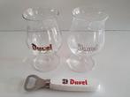 VINTAGE "DUVEL" PROEF GLAASJES EN "DUVEL" OPENER, Ophalen of Verzenden, Gebruikt, Glas of Glazen, Duvel