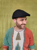 Vintage flatcap / franse pet / zwart / maat 61 / petten, 60 cm (XL, 7½ inch) of meer, Vintage, Ophalen of Verzenden, Pet