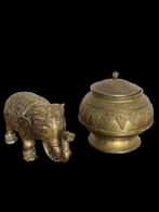 Vintage messing olifant India/ Indonesië, Antiek en Kunst, Ophalen of Verzenden