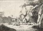 Ferdinand Landerer ets "Herder rustend in Rotslandschap", Ophalen, Minder dan 50 cm, Gebruikt, Oorspronkelijke maker