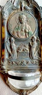 Antiek Wijwaterbakje Jezus & Engelen, depose., Antiek en Kunst, Antiek | Religie, Ophalen of Verzenden