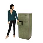 IJzeren Vintage Ladekast Retro Apotheek kast Groen Ladenkast, Info@dehanzeherten.nl, 5 laden of meer, 100 tot 150 cm, Nieuw