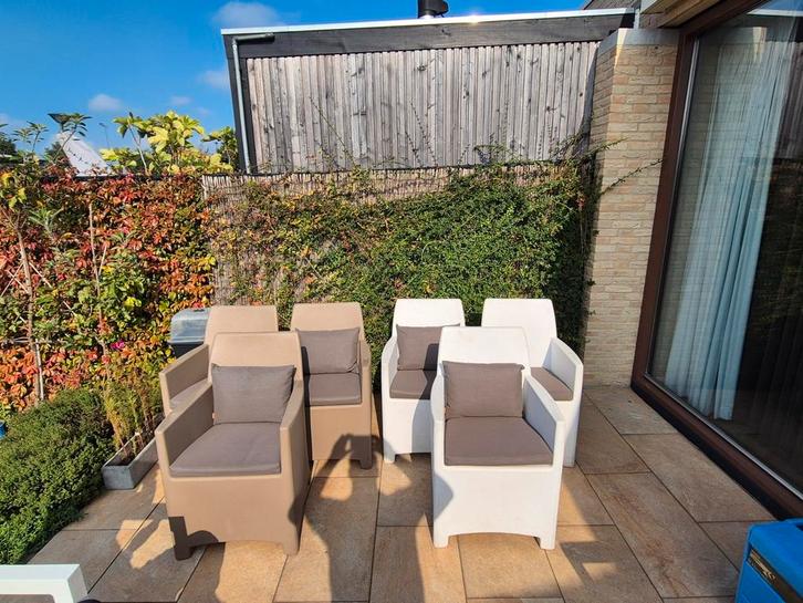 merk Life model Oliver kunstof tuinstoel incl zitkussen, Tuin en Terras, Tuinsets en Loungesets, Gebruikt, Kunststof, Ophalen