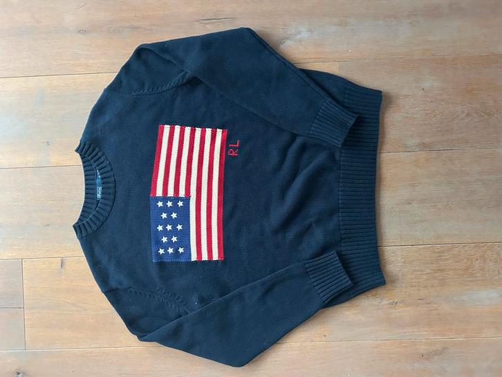 Ralph Lauren Flag Sweater - Origineel & Perfect!, Kleding | Heren, Truien en Vesten, Zo goed als nieuw, Maat 48/50 (M), Blauw