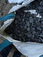 Grof zwart basalt grind in zak, Tuin en Terras, Gebruikt, Zwart, Ophalen of Verzenden, Grind
