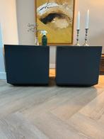 Leuke set van 2 leren proefjes, Huis en Inrichting, Tafels | Bijzettafels, Overige materialen, Minder dan 55 cm, Gebruikt, Vierkant