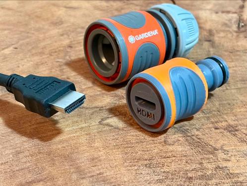 Gardena naar HDMI, 8K water streaming, Waterslang adapter, Audio, Tv en Foto, Audiokabels en Televisiekabels, Nieuw, HDMI-kabel