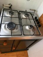 Vierpits gastel te koop met afzuigkap, Witgoed en Apparatuur, Fornuizen, Ophalen, Gebruikt, 4 kookzones, Gas