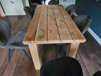 Te koop industrieel, massief eikentafel. ., Huis en Inrichting, Ophalen, Gebruikt, Rechthoekig, 50 tot 100 cm