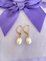 Parel oorbellen Zuidzee Witte Parels, peervormig, 14K Goud, Ophalen of Verzenden, Nieuw, Goud, Hangers