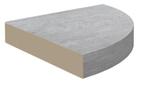 VidaXL Hoekplank 25x25x3,8cm MDF Betongrijs (nieuw) 4 st., Nieuw, Ophalen of Verzenden