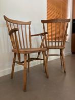 2 houten stoelen met armleuning, Antiek en Kunst, Ophalen of Verzenden