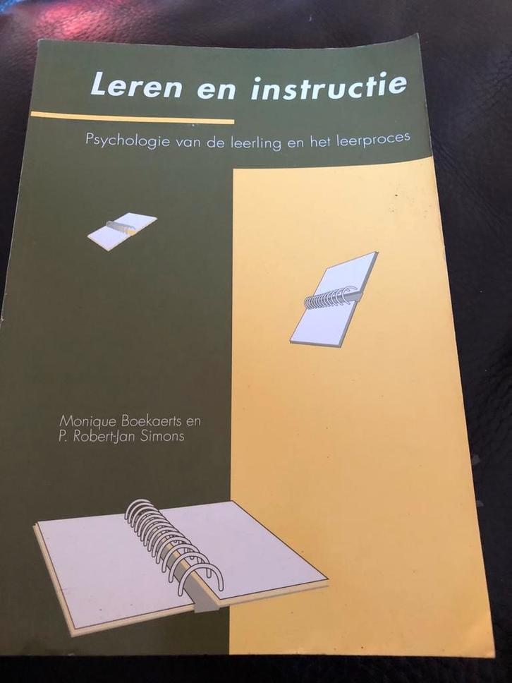 Leren en Instructie - Boekaerts & Simons, Boeken, Psychologie, Gelezen, Overige onderwerpen, Ophalen of Verzenden