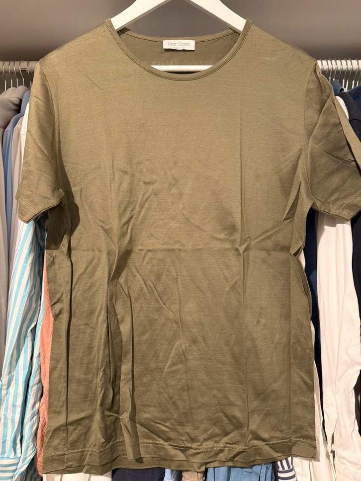 Gran Sasso silk shirt 50, Kleding | Heren, T-shirts, Zo goed als nieuw, Maat 48/50 (M), Ophalen of Verzenden