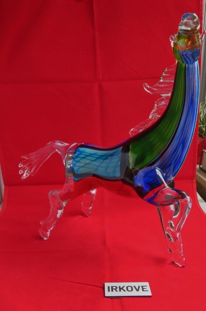 KRISTAL KLEURIG PAARD * Nieuwstaat *, Antiek en Kunst, Kunst | Designobjecten, Ophalen of Verzenden