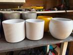 10 Ceramische Bloempotten - Diverse Stijlen, Ophalen, Gebruikt, Rond, Binnen