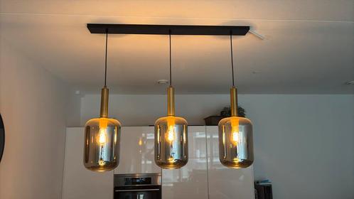 Lucide Moderne hanglamp – 3 glazen lampen – 1 jaar oud, Huis en Inrichting, Lampen | Hanglampen, Zo goed als nieuw, 75 cm of meer