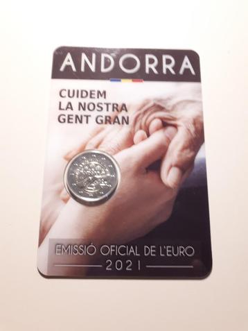 Andorra 2021: 2 Euro COVID-19 Ouderenzorg (BU, coincard) beschikbaar voor biedingen