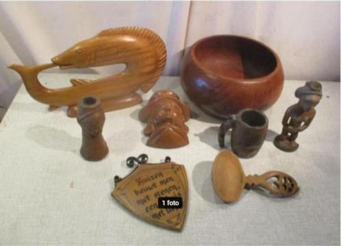 Mooie Partij van Houten Kunstwerkjes, Antiek en Kunst, Curiosa en Brocante, Ophalen of Verzenden