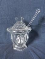 Kristal jampot / mosterdpot m lepel Baccarat Missouri h 10,8, Antiek en Kunst, Antiek | Glas en Kristal, Ophalen of Verzenden