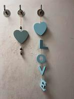 Blauwe Houten Home ‘Love’ Wanddecoratie, Ophalen of Verzenden, Nieuw
