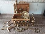 Messing collectie met Mand - Decoratieve Objecten, Ophalen, Koper