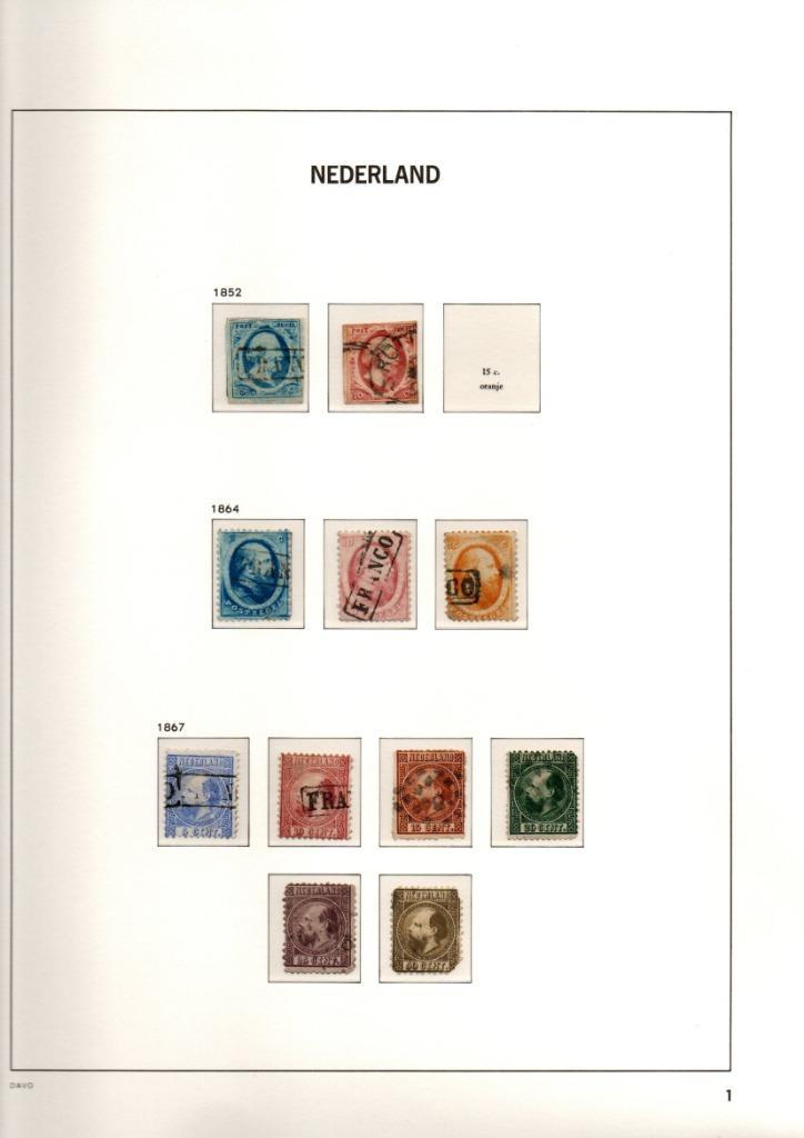 DAVO 1 de luxe met gestempelde zegels Nederland, Postzegels en Munten, Postzegels | Nederland, Gestempeld, Ophalen of Verzenden
