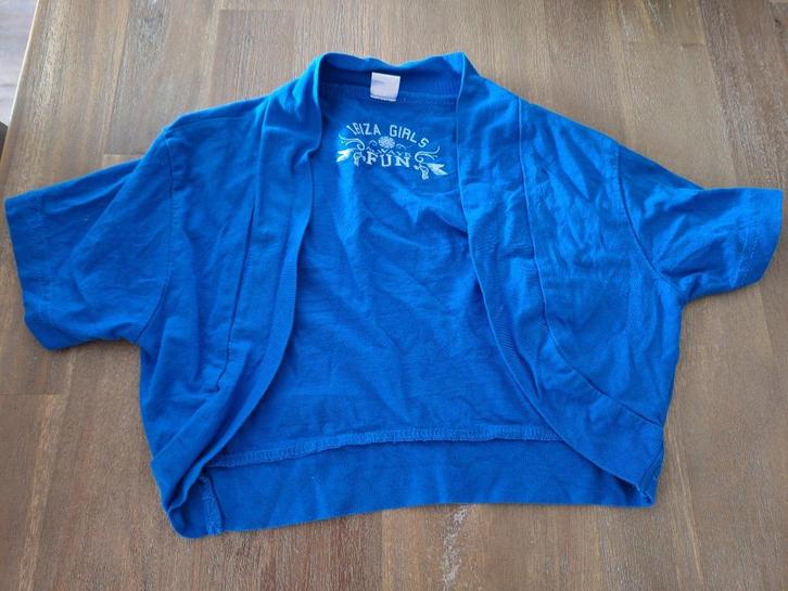 Ibiza girls blauwe meisjes bolero, maat 134-140, Kinderen en Baby's, Kinderkleding | Maat 140, Gebruikt, Meisje, Trui of Vest