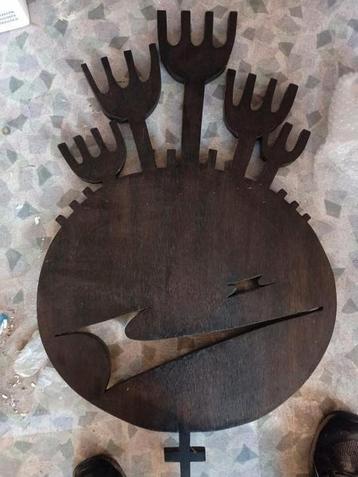 Houten Kunstwerk - Wanddecoratie beschikbaar voor biedingen