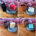 Marokkaanse Amberblokjes met rasp en bakje., Huis en Inrichting, Overige materialen, Overige kleuren, Nieuw, Ophalen of Verzenden