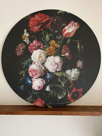 Stilleven bloemen De Heem - Dibond 90cm beschikbaar voor biedingen