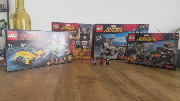 LEGO Marvel bundel 76041 + 76103 + 76050 + 76176, Kinderen en Baby's, Speelgoed | Duplo en Lego, Nieuw, Lego, Complete set, Ophalen of Verzenden