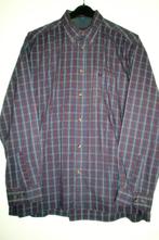 Prachtig overhemd ruit donker blauw en rood en 1 witte draad, Blauw, Halswijdte 43/44 (XL), Zo goed als nieuw, Verzenden