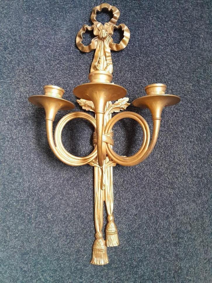 Louis XVI wandkandelaar - verguld brons, Antiek en Kunst, Antiek | Koper en Brons, Brons, Ophalen of Verzenden